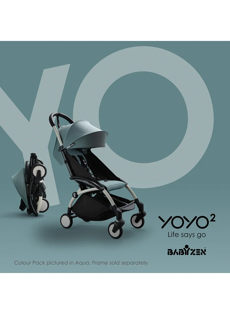 STOKKE Stokke YOYO 6+ Colour Pack, Textiles Only, Includes Seat Cushion, UPF 50+ Canopy and Zipped Back Pocket, Olive Color, Compatible with YOYO² / YOYO³ Stroller Frame (Sold Separately)