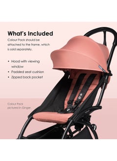 BABYZEN Yoyo 6+ Colour Pack Textiles Only Seat Cushion, Matching Canopy And Zipped Back Pocket Requires Baby Stroller Yoyo2 Frame - Olive  - Image 5
