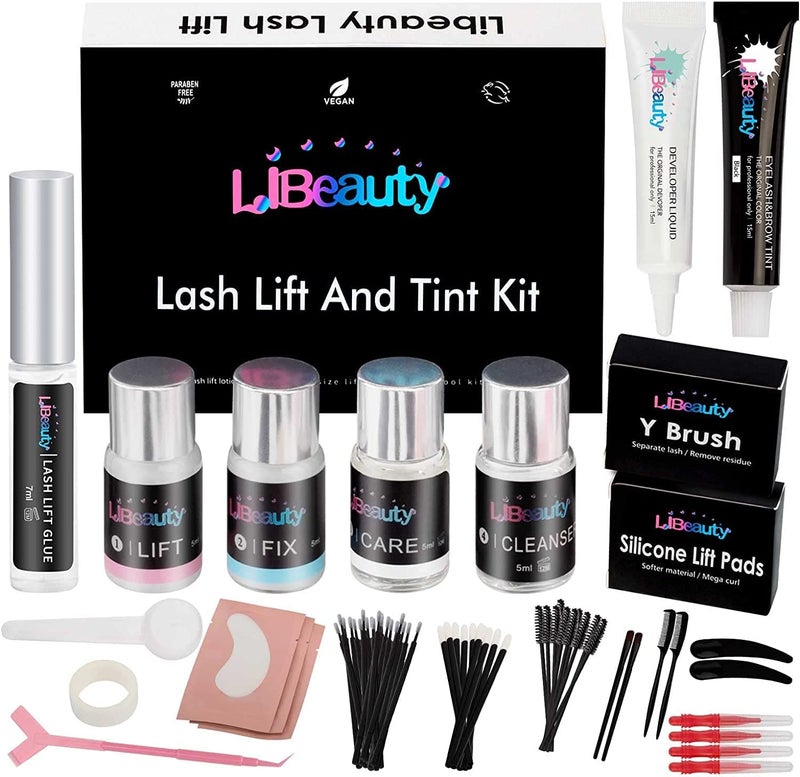 Libeauty Lash Lift and Color Kit Brow Lamination Kit with Color Diy Eyelash Perm Kit Curling Voluminous Coloring Eyebrow Easy To Use At Home & Salon - Image 1