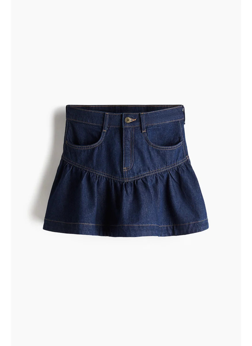 اتش اند ام Peplum-Hem Denim Skirt