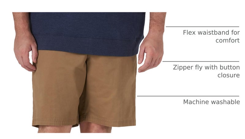 LEE شورت لي للرجال بتصميم مسطح، كاكي أصلي، 30 - Image 3