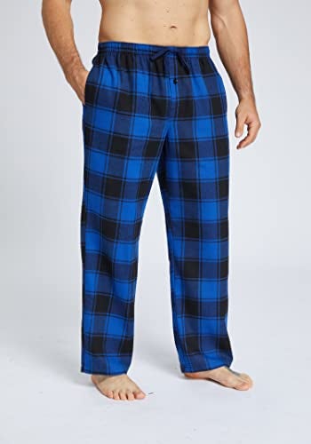 JupiterSecret Mens Pajama Pants Set Flannel Cotton Sleep & Lounge Pants, PJ Bottoms with Pockets and Button Fly 3 Pack - Image 4