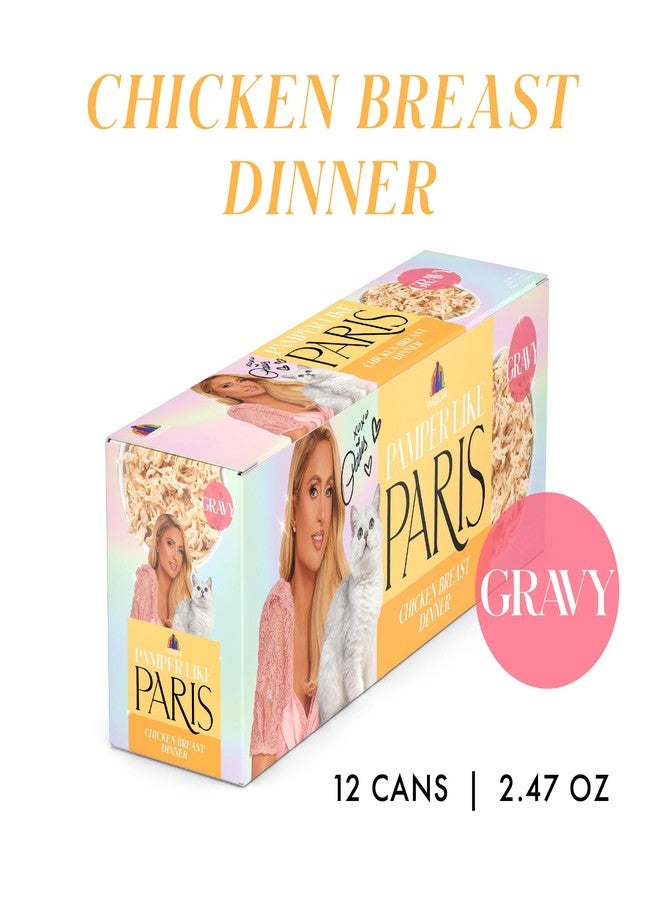 Weruva Paris Hilton Pamper Like Paris Natural Grain Free Wet Cat Food, Chicken Breast in Gravy, 2.47oz Can (Pack of 12) - Image 2