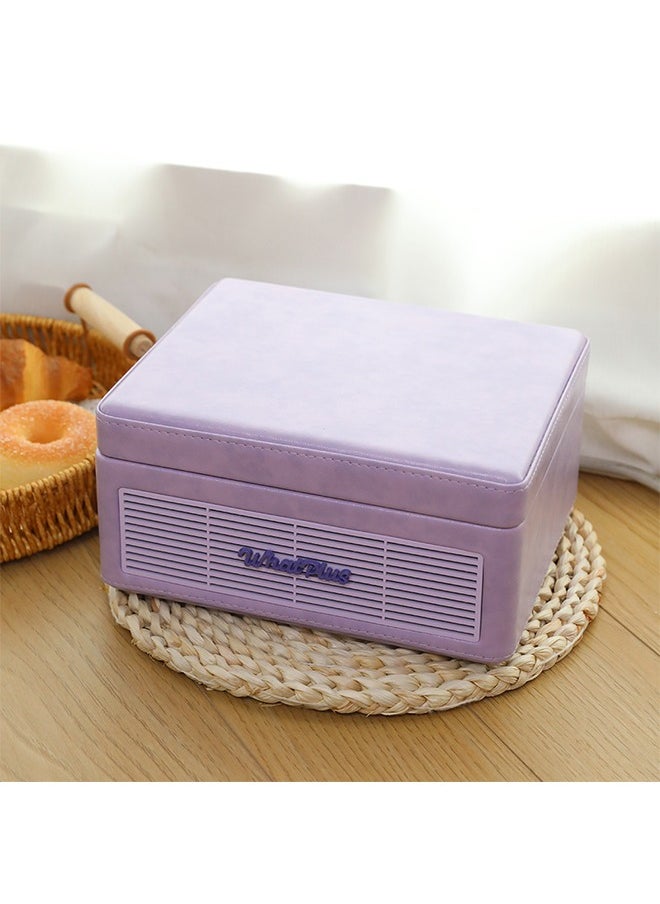 WhatPlus - WhatPlus C300 CD Player;Rechargeable Leather CD Player with Speakers; Bluetooth Transmitter; Festival Gift; BGM Player for Home Decor - Image 1