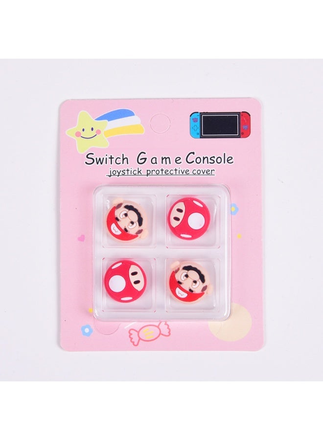 general Cartoon Nintendo Switch Silicone Joystick Cover Ns Lite Joystick Cap Protective Cover Handle Protective Cap-Product Color:Snoopy + Charlie-Four Pack - Image 3