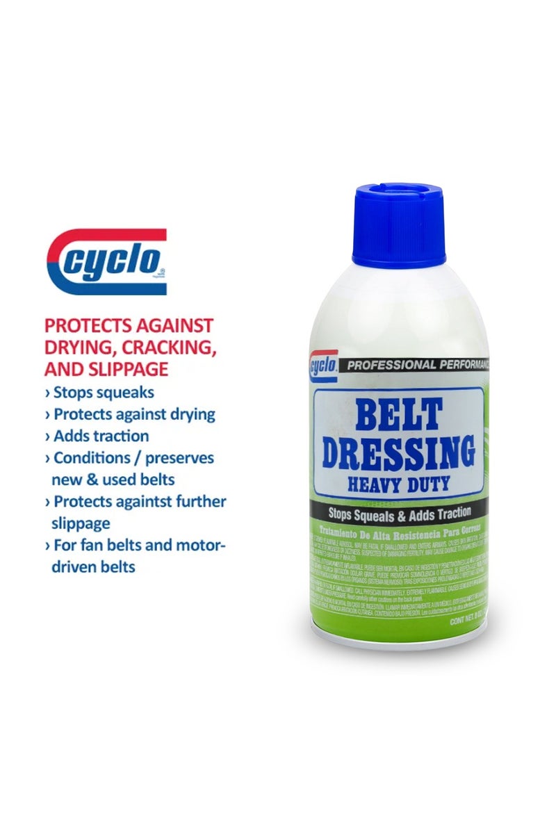cyclo Heavy Duty Belt Dressing - Stops Squeaks, Adds Traction & Extends Belt Life | Protects Against Drying, Cracking & Slippage for Automotive & Machinery Belts - Image 2