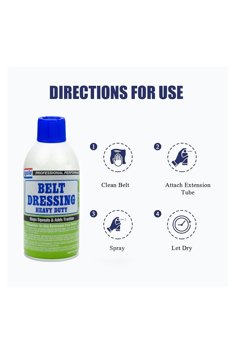 cyclo Heavy Duty Belt Dressing - Stops Squeaks, Adds Traction & Extends Belt Life | Protects Against Drying, Cracking & Slippage for Automotive & Machinery Belts - Image 5