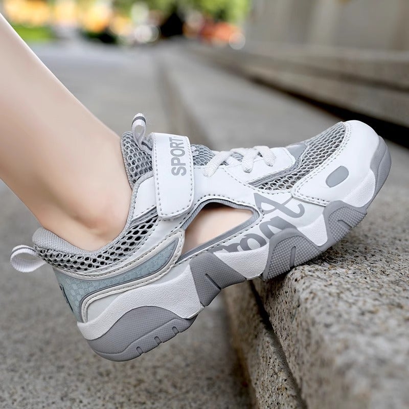 Boys Sandals Summer Children'S Mesh Breathable Baotou Sneaker Middle And Big Children'S Outer Wear Beach Shoes - Image 1
