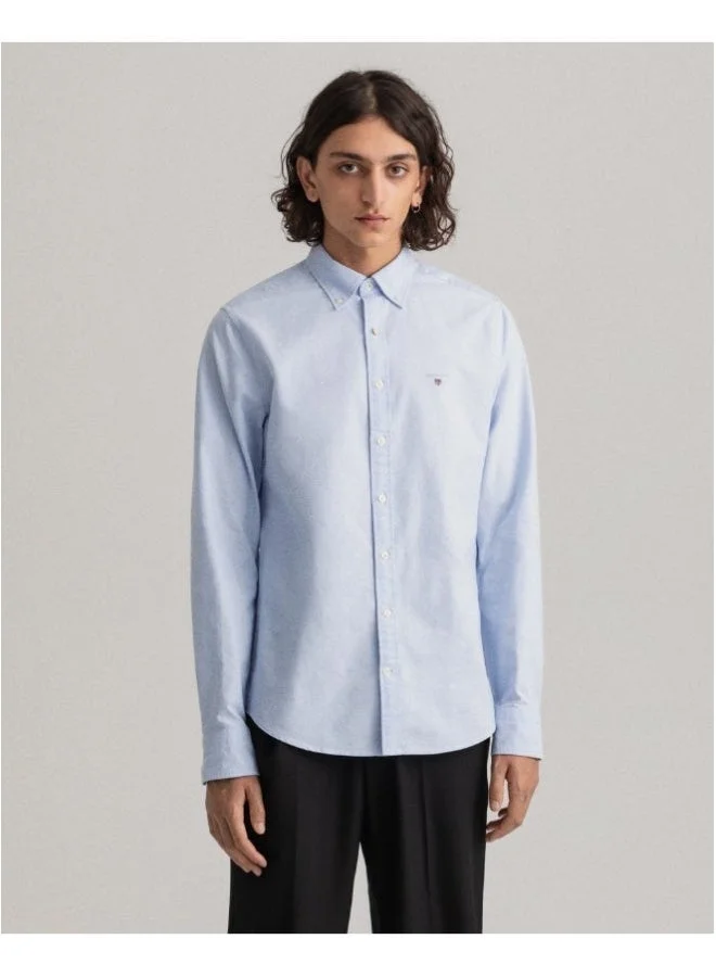 غانت قميص أكسفورد بقصة ضيقة من جانت