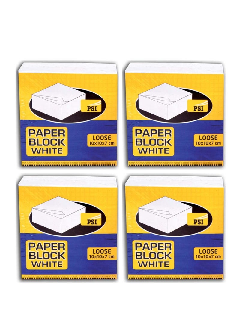 Psi 4-Piece Loose Memo Paper Block White Sheets  - Image 1