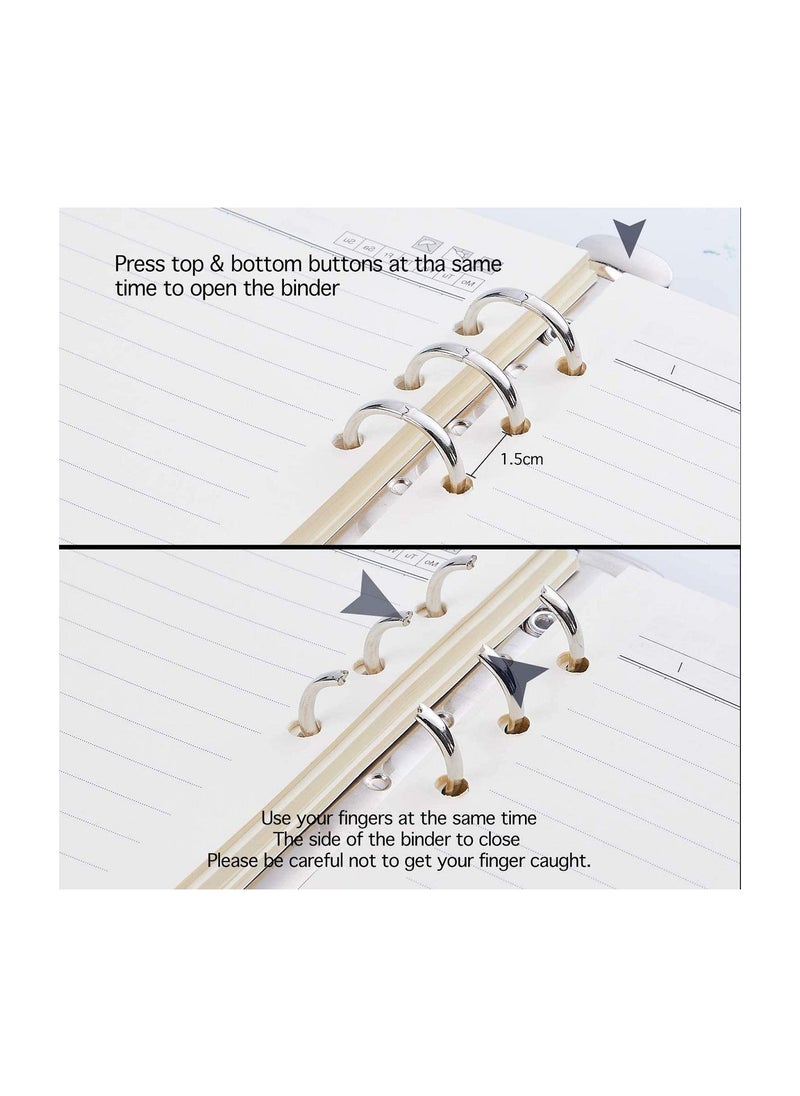 PU Leather A5 Notebook with 160 Thick Pages, Refillable Loose Leaf, Classic Lined Design, Includes Pocket and Pen Holder, Ideal for Business, Memo, and Sketching (with Pen)
