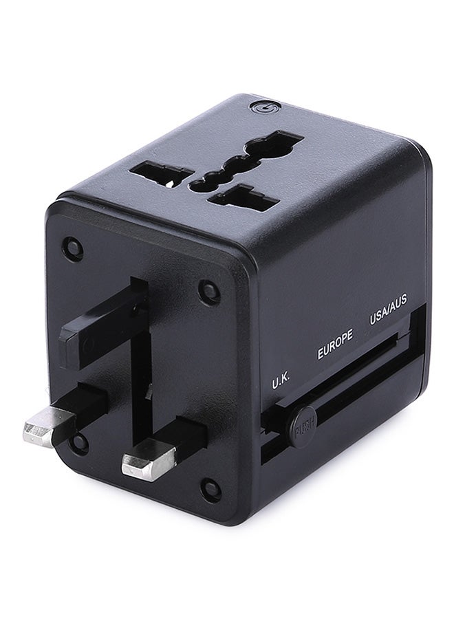 International Travel Power Adapter Black  - Image 1