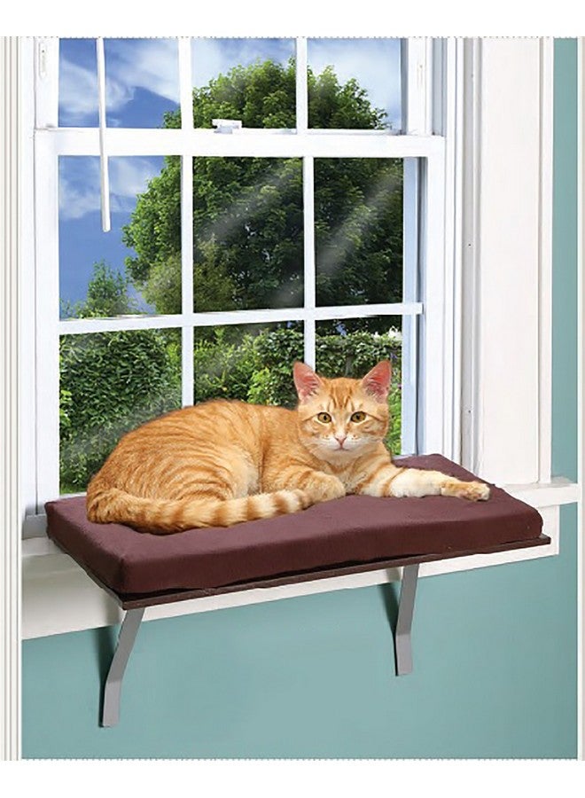 فوم وسادة إسفنجية فاخرة لقطط نافذة مع غطاء من الصوف - Image 3