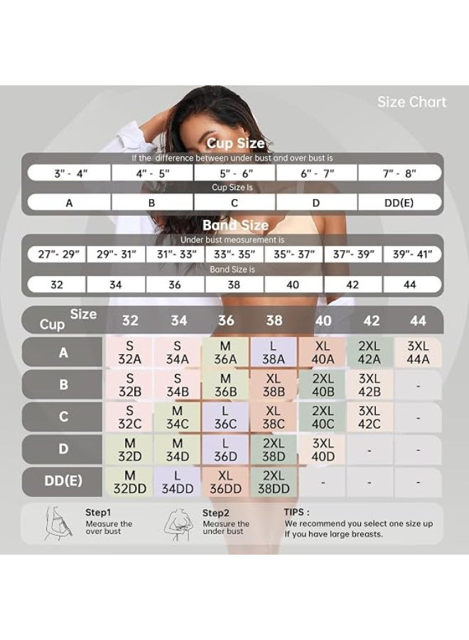 Seamless Bra Women's Without Underwire V-Neck Zero Feel Bralette Soft Push Up Padded Non-Wired Bustier Comfortable T-Shirt Bra Soft Sleep Bra - Image 5
