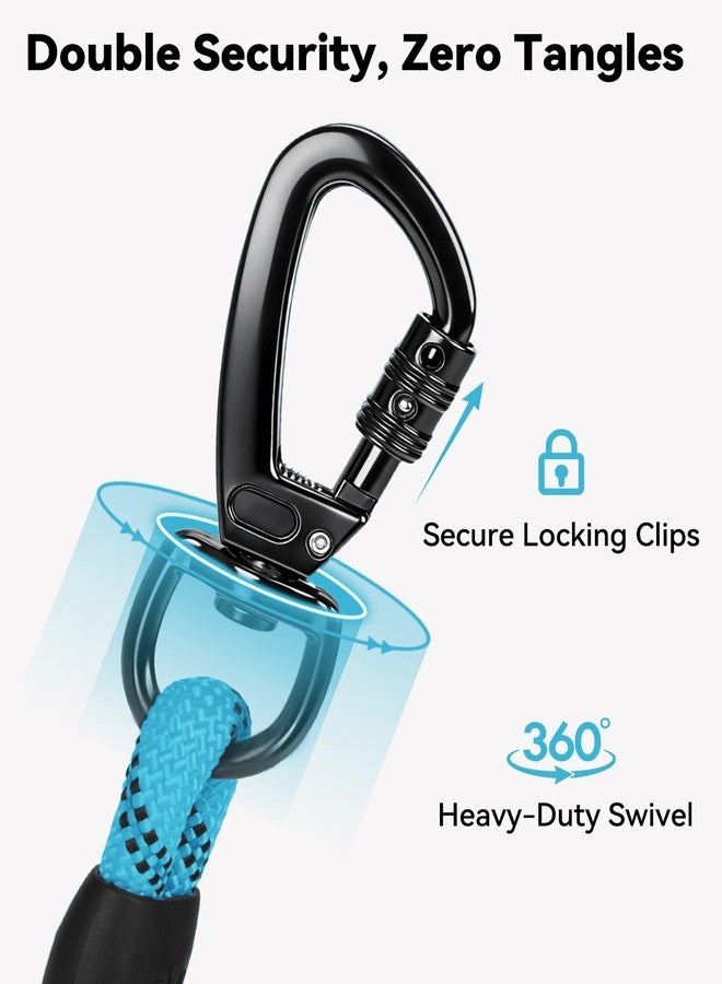 Joytale Long Leash for Dog with Removable Padded Handle, Heavy Duty Lead for Large Medium Dogs,15FT/30FT/50FT/65FT Reflective Training Leash for Play, Camping, Backyard Tie Out, Blue, 30FT - Image 5