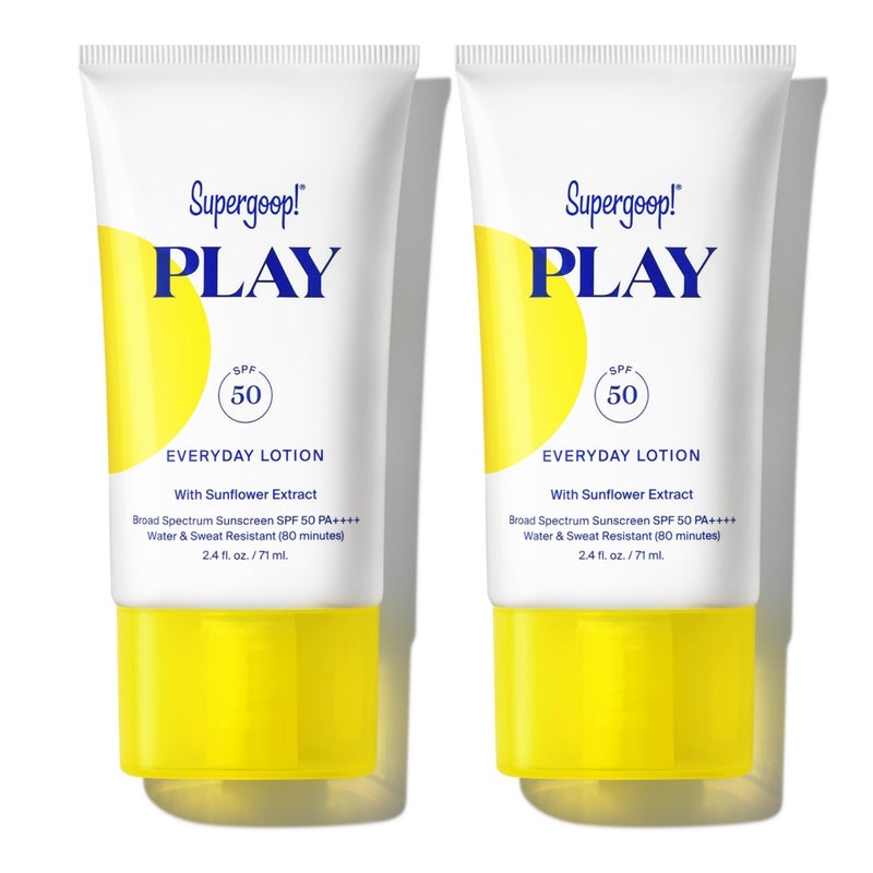 Supergoop! PLAY Everyday Lotion SPF 50 - Broad Spectrum Body & Face Sunscreen - Great for Active Days - Fast Absorbing, Water & Sweat Resistant - 2.4 fl oz - 2 Pack - Image 1