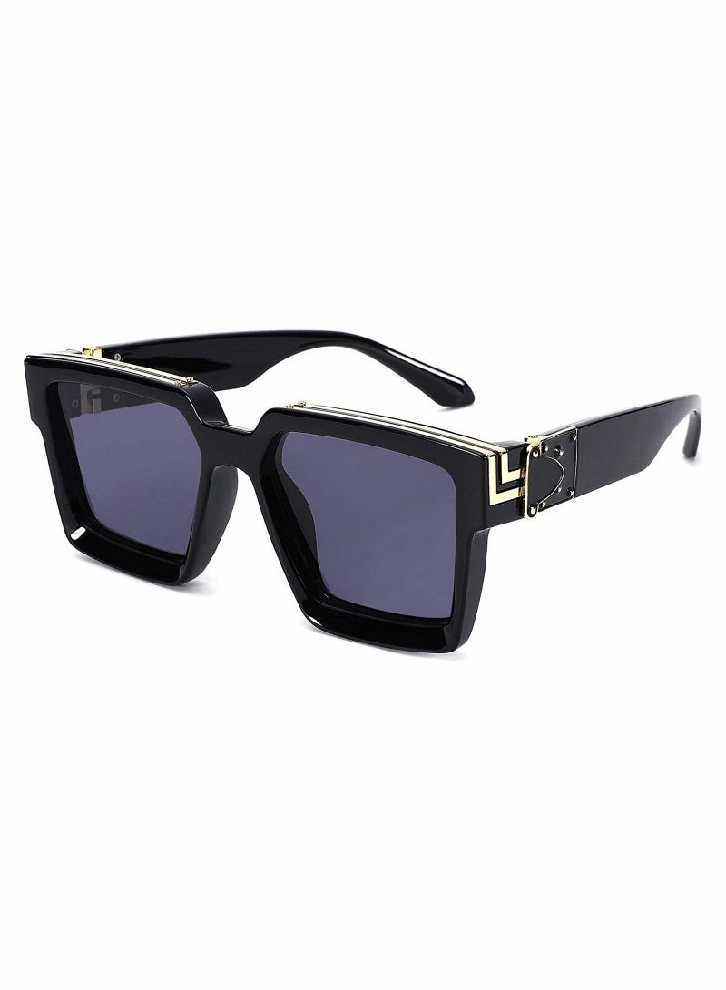 SYOSI Square Oversized Sunglasses Women Men Thick Frame Rectangle Sun Glasses Stylish Eyeglasses Vintage Lightweight UV400 Protection for Shopping Outdoor Sport Hiking Fishing - Image 4