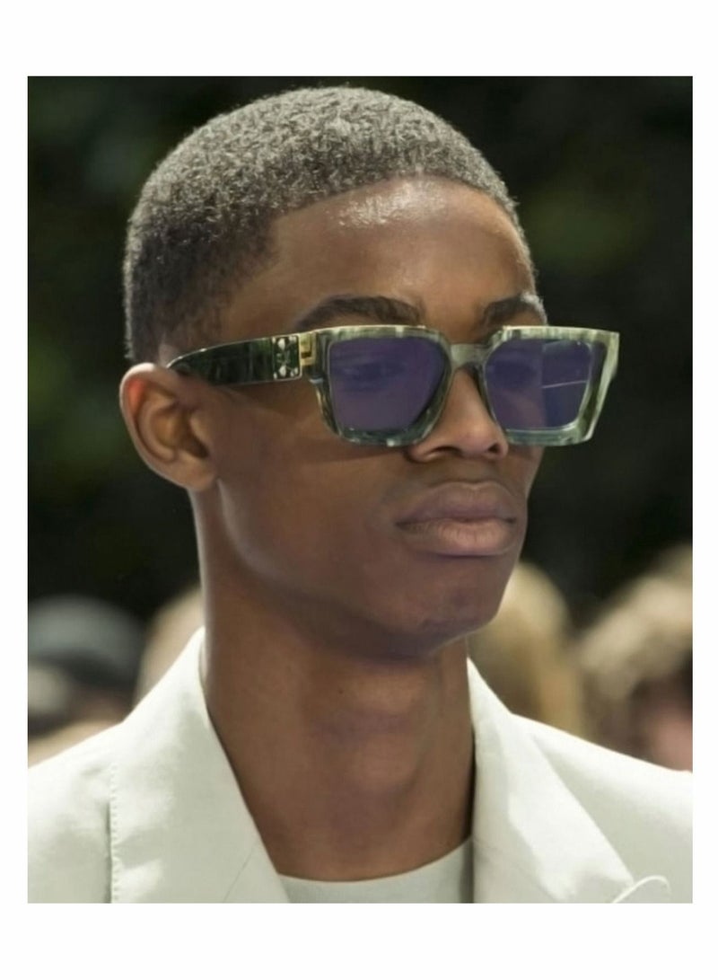 SYOSI Square Oversized Sunglasses Women Men Thick Frame Rectangle Sun Glasses Stylish Eyeglasses Vintage Lightweight UV400 Protection for Shopping Outdoor Sport Hiking Fishing - Image 3