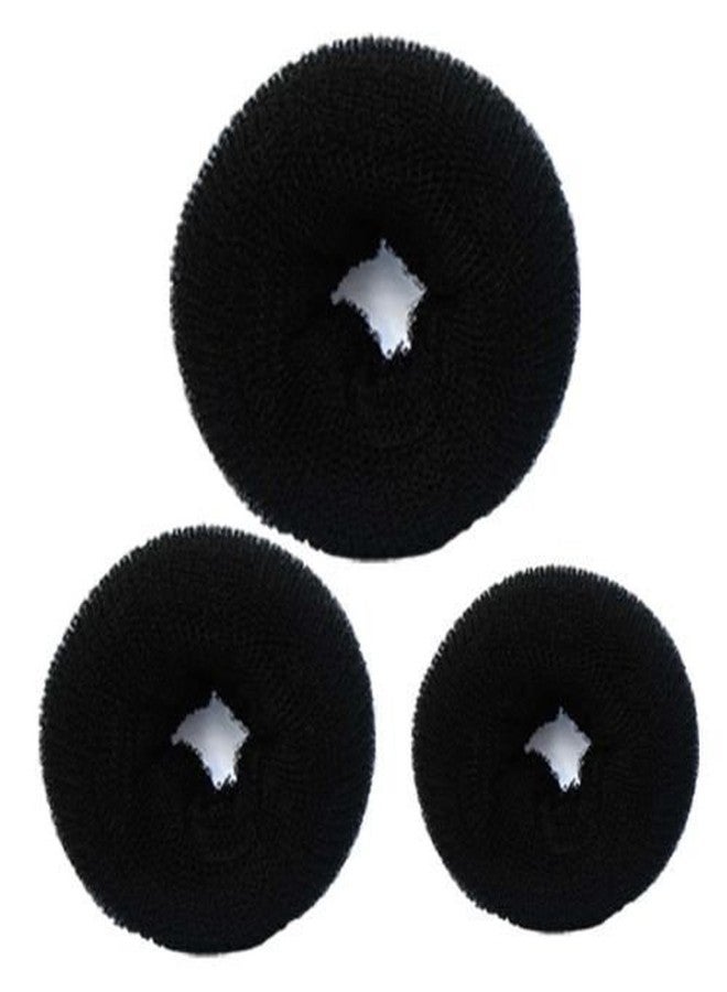 APSAMBR-3pc Hair Donuts, Black (Pack Of 3) - Image 3