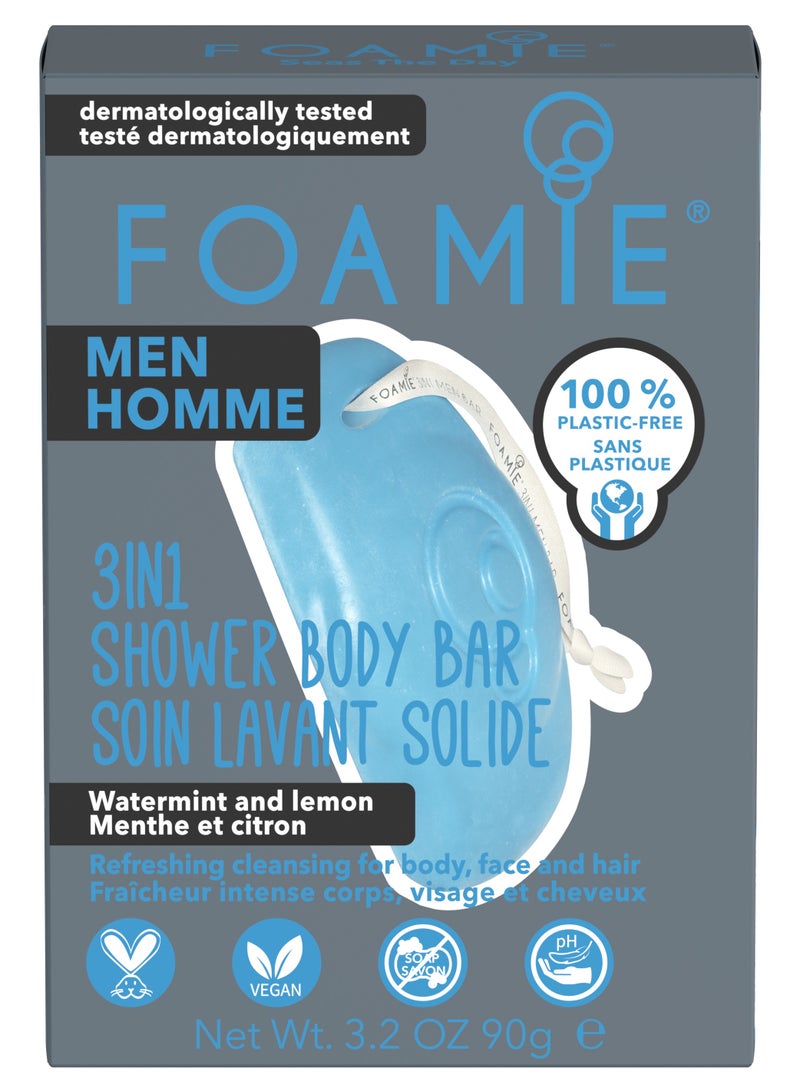 FOAMIE Watermint & Lemon 3-in-1 Shower Bar - Image 1