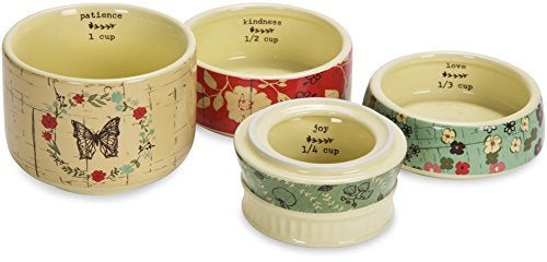 Pavilion Gift Company Pavilion Gift Company Live Simply Floral Mason Jar Measuring Cups, Multicolor  - Image 4