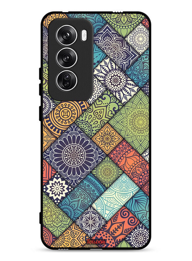Tolwak Oppo Reno12 5G Protective Case Cover Mandala Pattern - Image 1