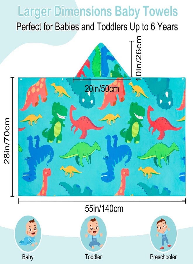 Basumee Toddler Bath Towels with Hood for 0-6 Years 55" x 28" Soft Hooded Toddler Towel with Button for Boys and Girls Absorbent Baby Shower Bath Beach Swimming Essentials - Image 2
