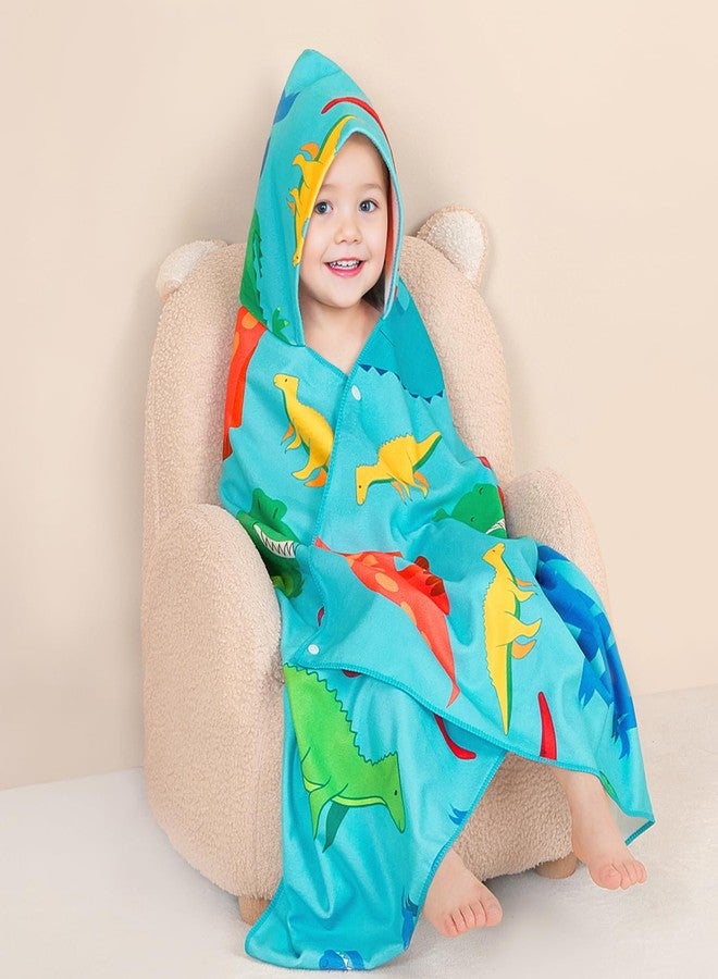 Basumee Toddler Bath Towels with Hood for 0-6 Years 55" x 28" Soft Hooded Toddler Towel with Button for Boys and Girls Absorbent Baby Shower Bath Beach Swimming Essentials - Image 1