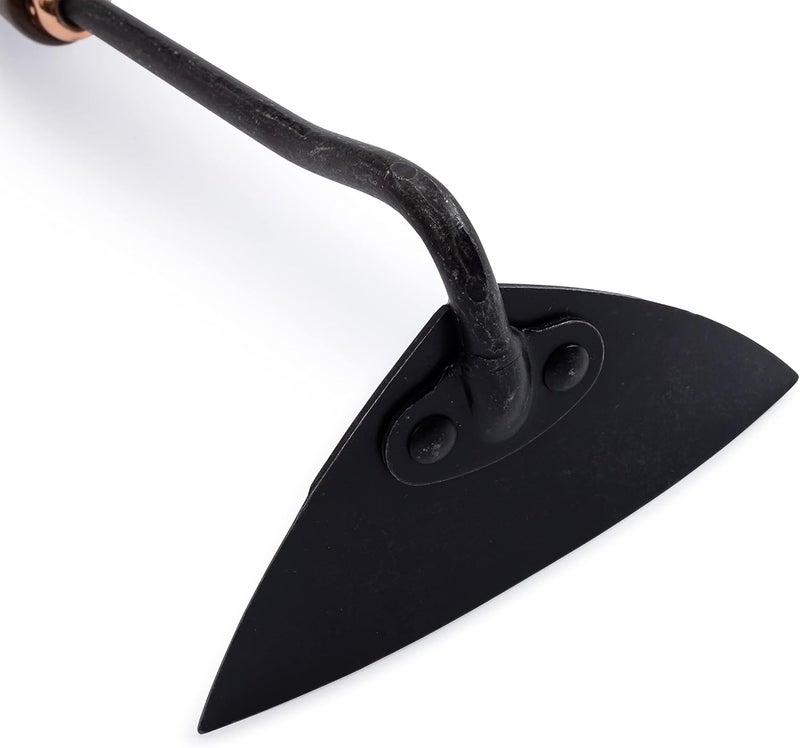 BareBones Triangle Hoe - Ergonomic Walnut Handle with Stainless Steel Blade - Image 2