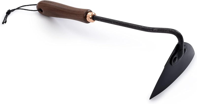 BareBones Triangle Hoe - Ergonomic Walnut Handle with Stainless Steel Blade - Image 1