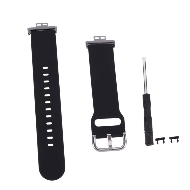 NUOBESTY Fitness Watchband Black Comfortable Replacement Belt Sports Travel Design 23x2.3x1cm - Image 2