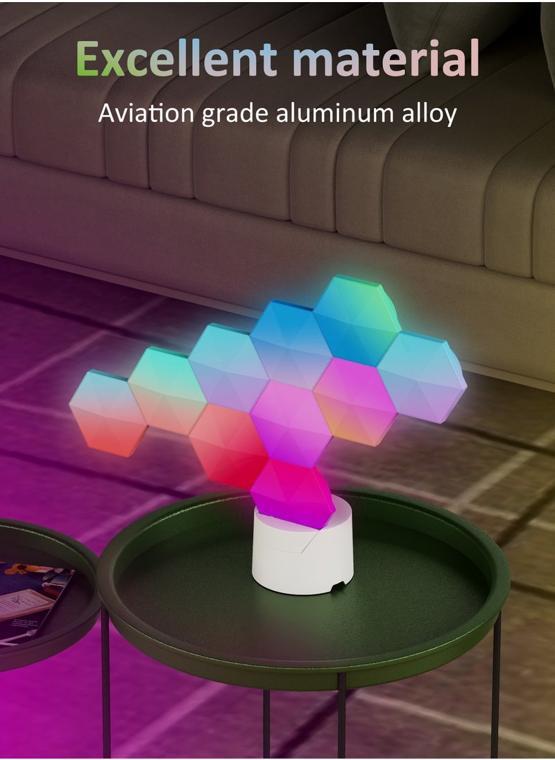 Arabest RGB Light for Gaming PC Setup, USB-Power Gaming Lights, Sync Music Hexagon Wall Lights with Very diverse effects, Desk Gaming Accessories, Work with Alexa&Google(6PCS)  - Image 5