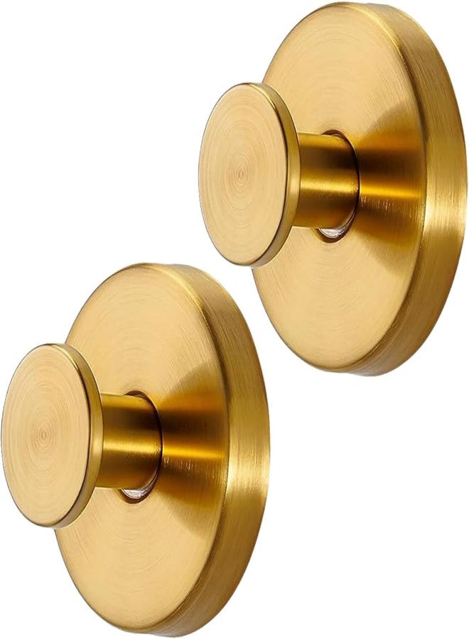 Linwnil Suction Cup Wreath Hanger，Suction Cup Hooks Hanging 10Lbs，Waterproof Suction Cup Wreath Holder for Windows, Shower, Wreaths，Smooth Doors (2, Gold) - Image 1