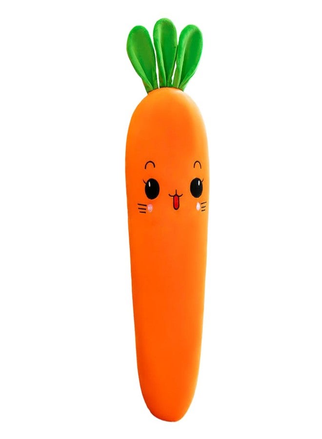 TechMax Solution Kawaii Style Long Carrot Plush Toy Soft Stuffed Vegetable Pillow Cute Hugging Cushion for Kids Bedroom Decor Gift Idea - Image 1