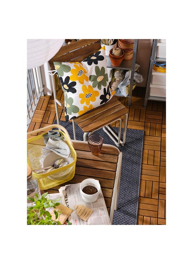 Zaboon Rug flatwoven, in/outdoor, dark grey, 80x200 cm - Image 2