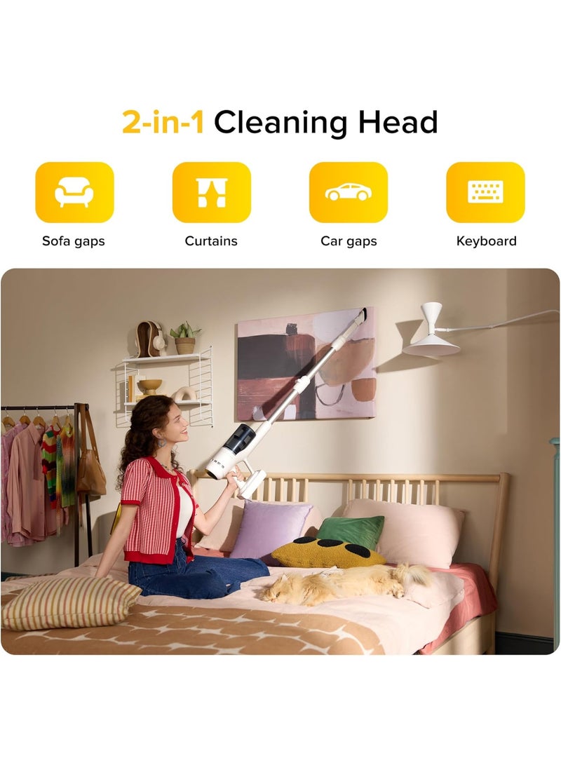 roborock H60 Cordless Stick Vacuum Cleaner, 115AW Suction Power, 60-Min Runtime, 90° Bendable Tube, Dust-Revealing LED, Anti-Tangle Cordless Vacuum Cleaners for Home, Carpets, Hard Floors & Pet Hair - Image 5