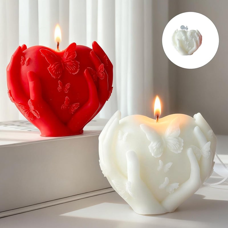 Heart Shape Scented with Lasting Burn for Table Decors Stress Relief Fruit Scented - Image 2
