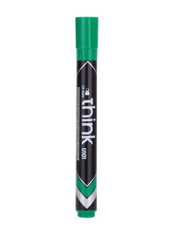 Deli 12-Piece Permanent Marker Chisel Tip Green Ink  - Image 4