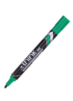 Deli 12-Piece Permanent Marker Chisel Tip Green Ink  - Image 3