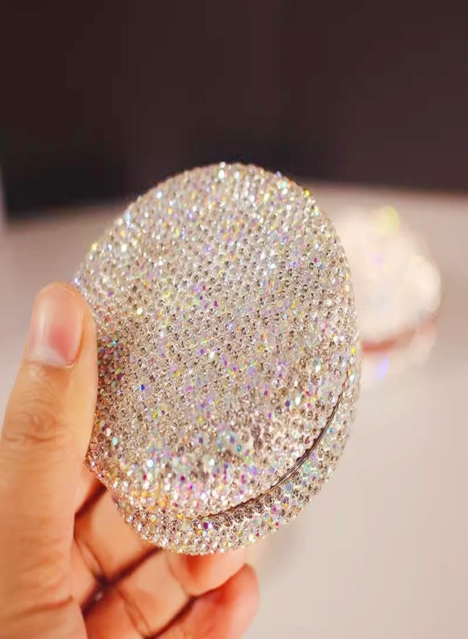 Bestbling Bling 15g 0.5oz Capacity Powder Container with Puff Portable Reusable DIY Empty Makeup Powder Case Container Air Cushion Powder Puff case contains (Silver) - Image 4