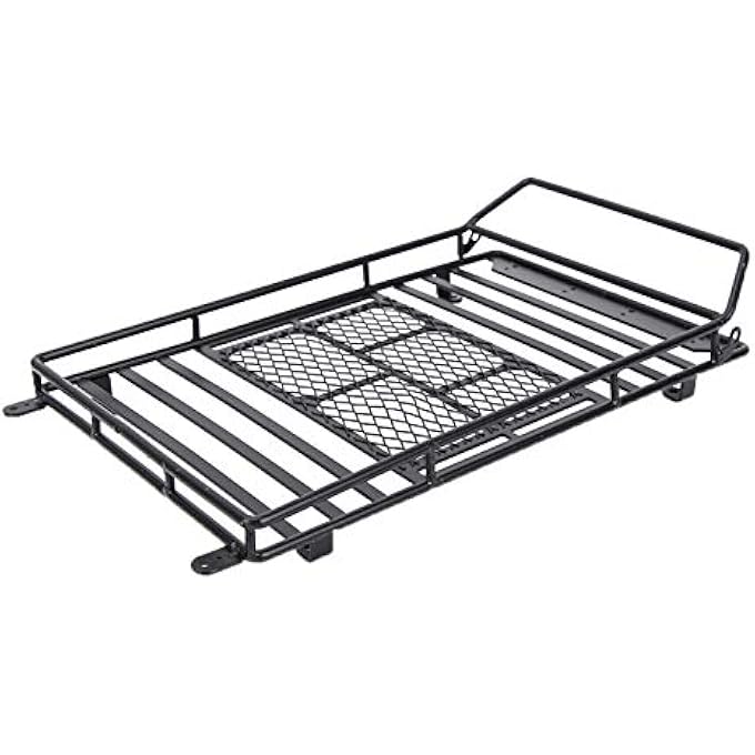 rayihni RC Car Roof Rack, Luggage Rack with Headlamp for 1/10 RC Crawler Car, Suitable for Traxxas, D90, D110 - Image 2
