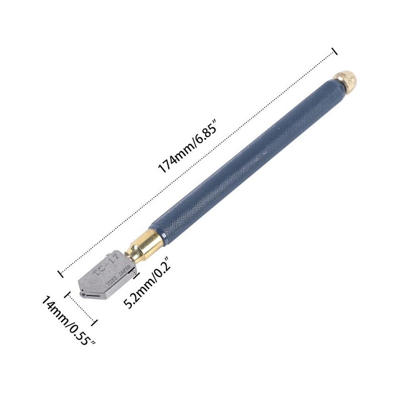 Nitya Glass Tile Cutter Metal Handle Toyo TC17 Straight Cutting Straight Head Oil Glass Cutter - Image 2