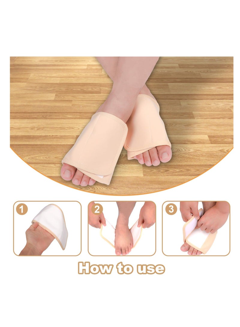 2 Pcs Castor Oil Pack Wrap for Knee Calf Inflammation Washable Reusable Castor Oil Foot Pack Adjustable Soft Flannel Cloth Wrap Oil-Proof Compress Pads for Foot Khaki - Image 3