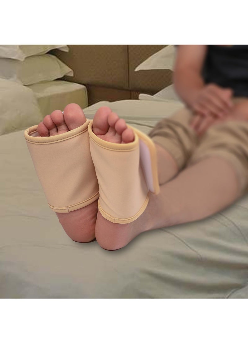 2 Pcs Castor Oil Pack Wrap for Knee Calf Inflammation Washable Reusable Castor Oil Foot Pack Adjustable Soft Flannel Cloth Wrap Oil-Proof Compress Pads for Foot Khaki - Image 4