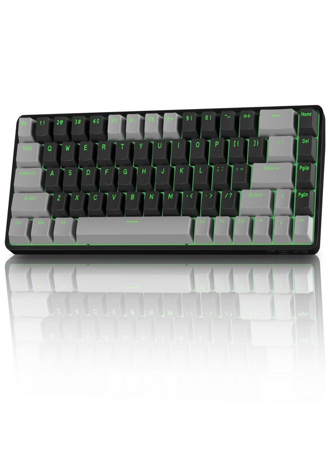 TMKB Technology Mechanical KeyBoard TMKB T68 60% Wireless Mechanical Gaming Keyboard, Tri-Mode BT5.0/2.4GHz/USB-C with Red Linear Switch, RGB Backlight, Anti-Ghosting, Compact 68 Keys, Wired/Wireless, Gray/Black - Image 1