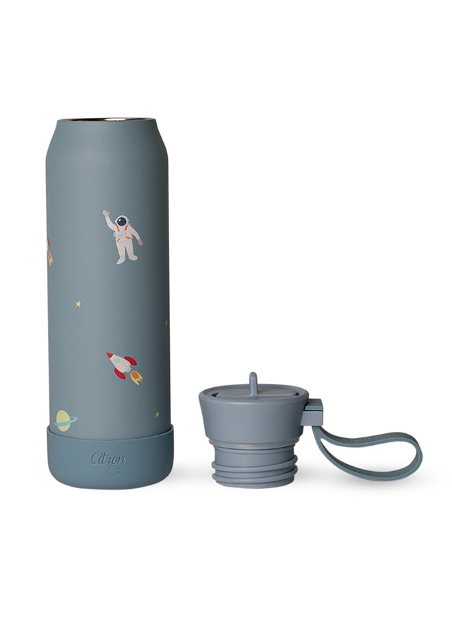 Citron Stainless Steel Water Bottle 350ml - Spaceship - Double-Wall Insulated Kids Bottle  - Image 2