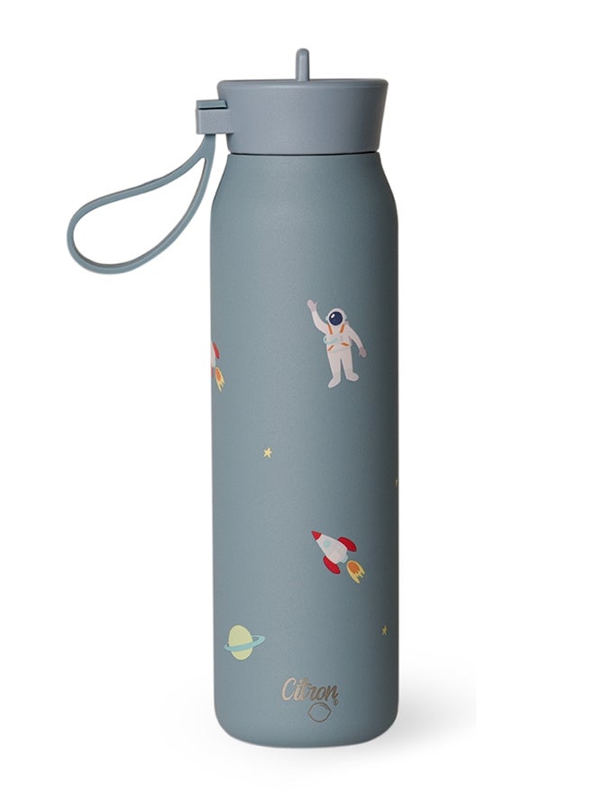 Citron Stainless Steel Water Bottle 350ml - Spaceship - Double-Wall Insulated Kids Bottle  - Image 1