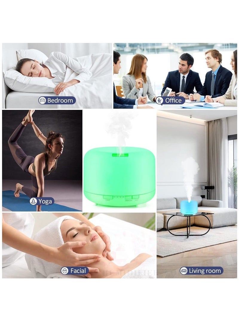 Arabest - Ultrasonic Air Humidifier, Essential Oil Diffuser with 7-Colour LED Lights, Aromatherapy Diffusers for Home and Office - Image 1