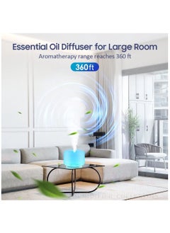 Arabest Ultrasonic Air Humidifier, Essential Oil Diffuser with 7-Colour LED Lights, Aromatherapy Diffusers for Home and Office  - Image 3