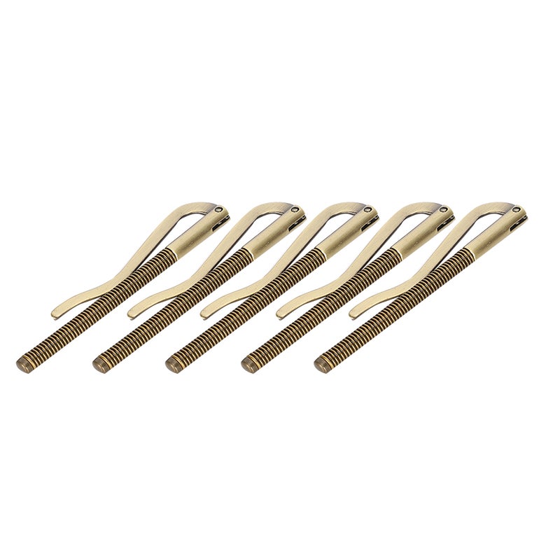 5Pcs Money Cash Clip Electroplated Steel High Hardness Spring 80mm for Leather WalletBronze - Image 1